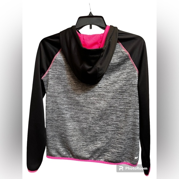 DANSKIN NWOT Pink Black And Gray Hoodie Hooded Sweatshirt Jacket Coat Dri Layer - Picture 3 of 14